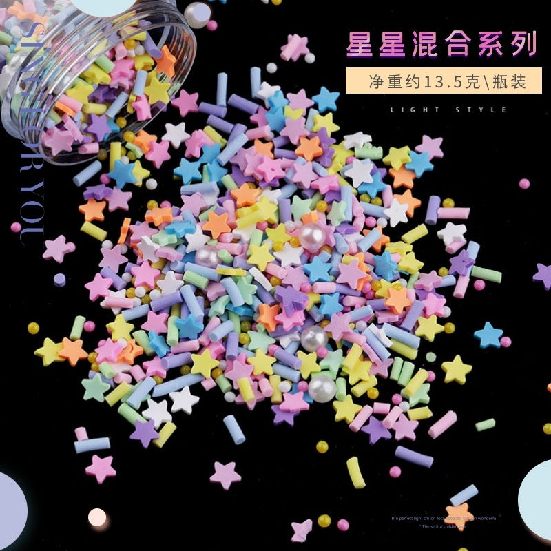 Wholesale DIY Crystal Dropping Gel Fruit Soft Pottery Candy Accessories  In Globe Balls Snow Stars Pearl Flowing Sand Filler